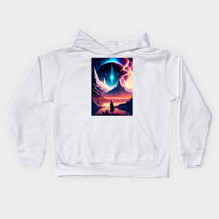 Exploring Chaos: Cosmic Wonders Kids Hoodie